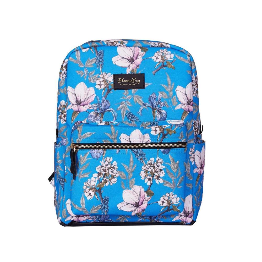 BloominBag Blue Cherry Blossom 13-14 Inch MacBook / Laptop Backpack_1